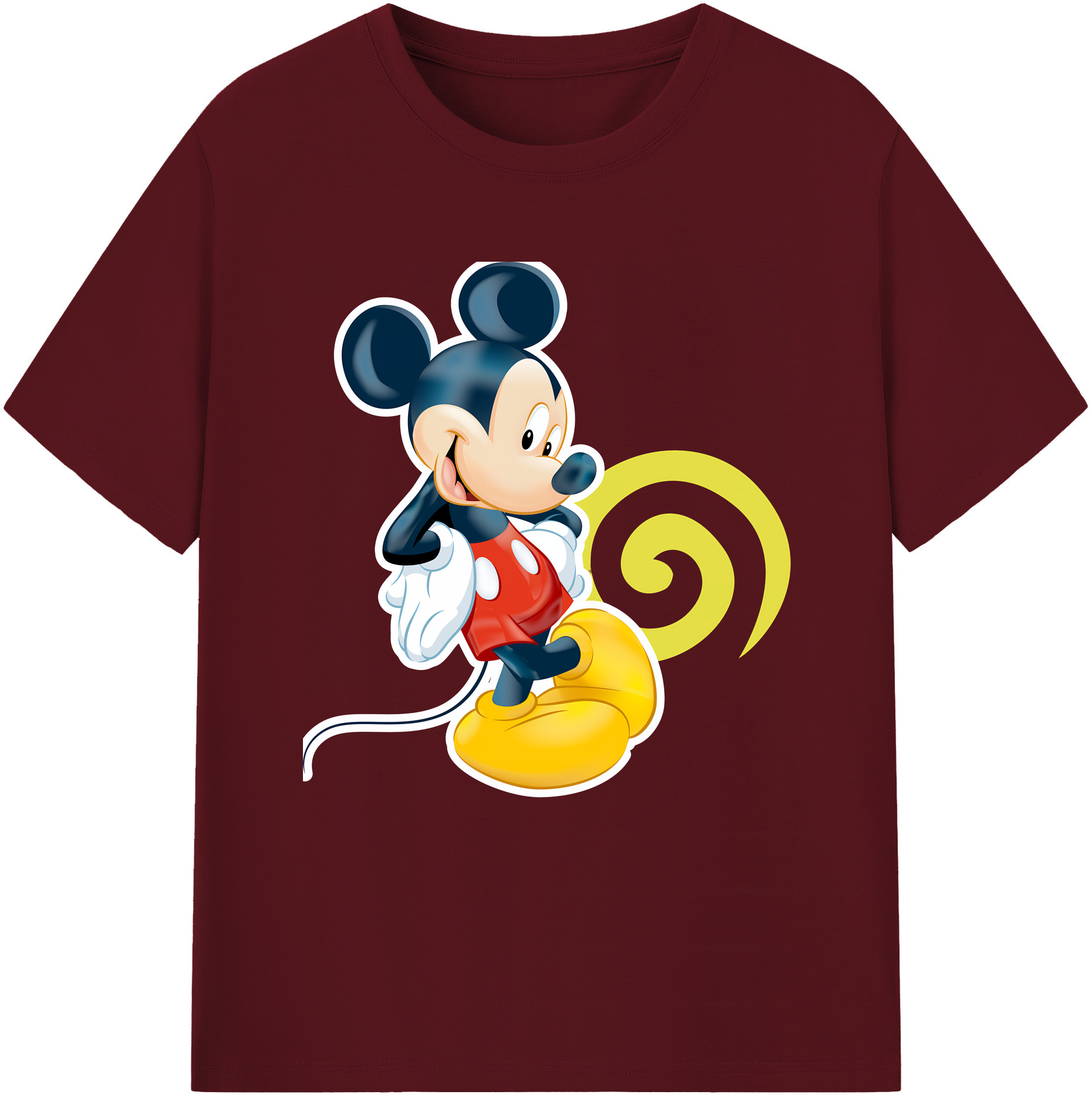 （画像用） ミッキーマウス Mickey Mouse 綿100％半袖Tシャツ（フロントプリント）